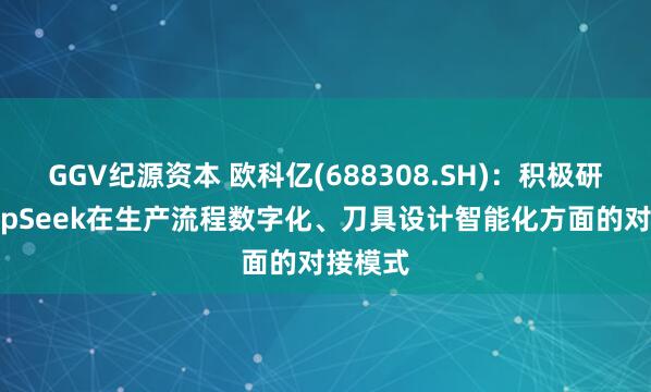 GGV纪源资本 欧科亿(688308.SH)：积极研究DeepSeek在生产流程数字化、刀具设计智能化方面的对接模式